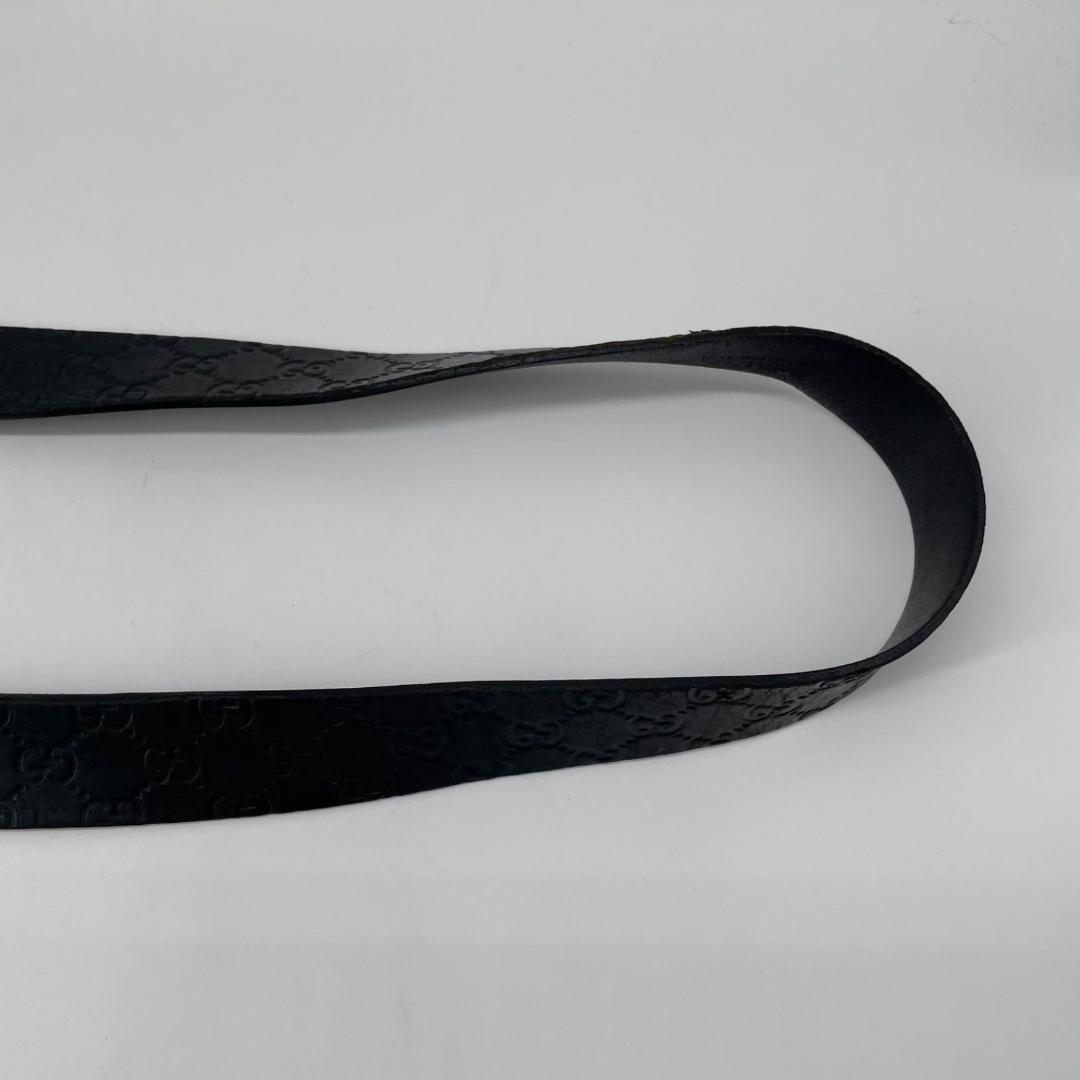 15319✨良品✨GUCCI グッチ レザー GG総柄 G金具 ベルト ブラック