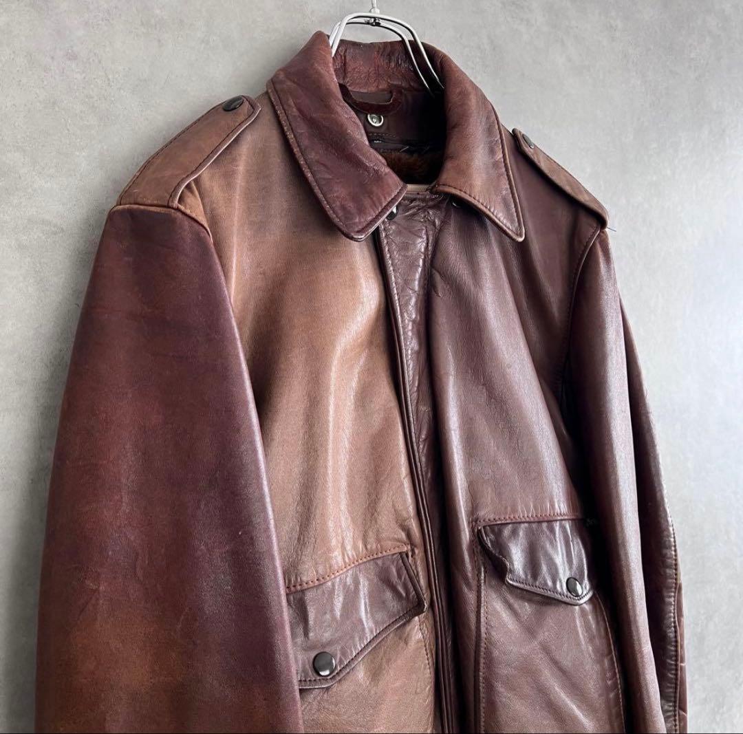 80s schott A-2 フライトジャケット ブラウン