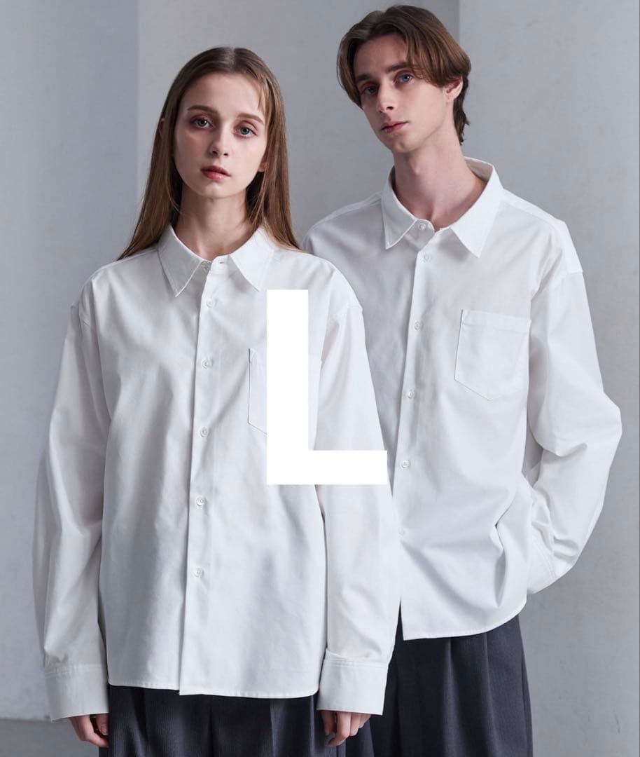 ロイヤルオックスフォード レギュラーカラーシャツ ホワイトL