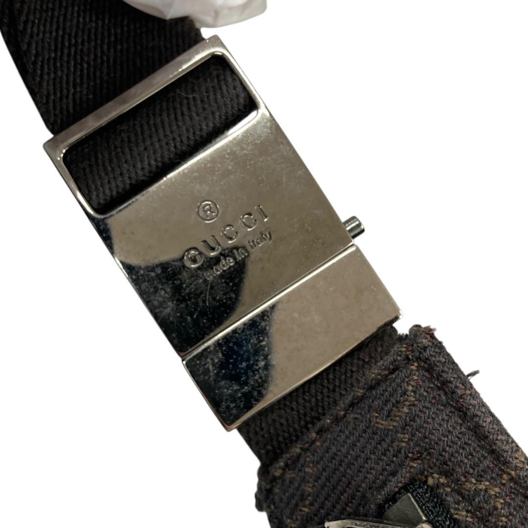 GUCCI グッチ ボディバッグ GGキャンバス レザー 101679 茶系