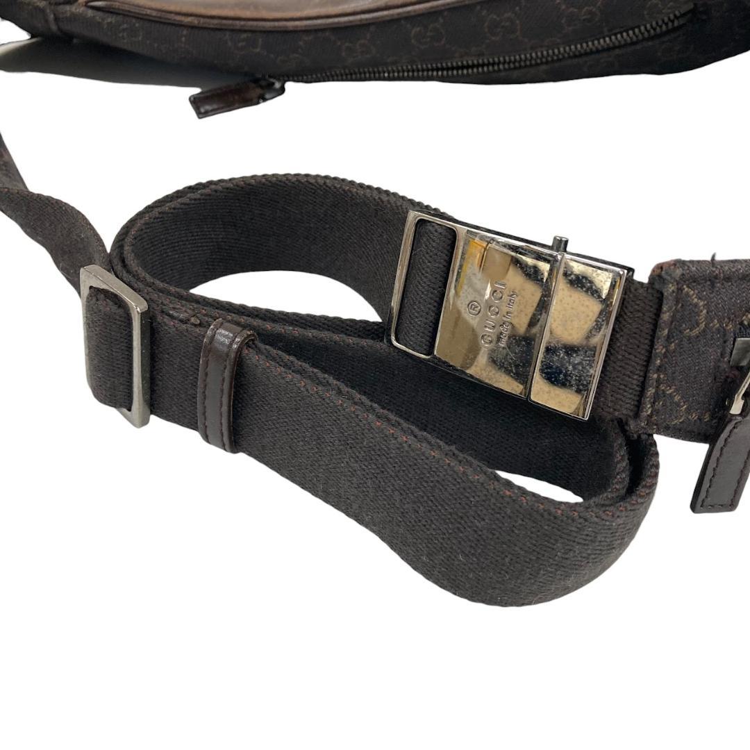 GUCCI グッチ ボディバッグ GGキャンバス レザー 101679 茶系