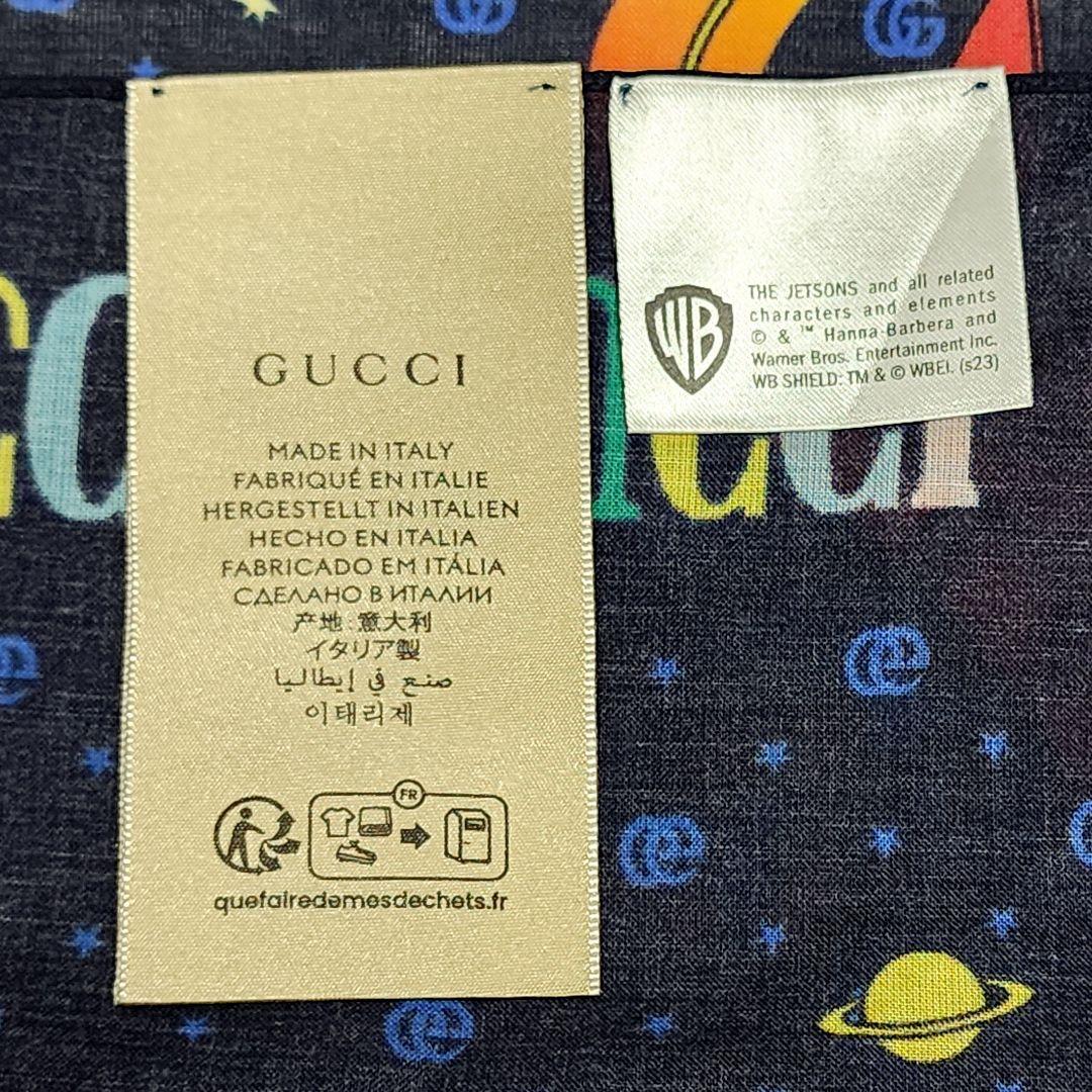 ★GUCCI × THE JETSONS★ハンカチ ジェットソンコラボ ネイビー