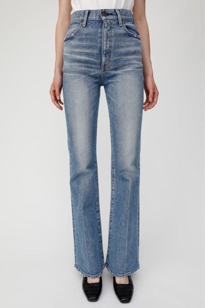 MOUSSY MVS FLARE(L) ロングサイズ 23 フレアデニム ブルー