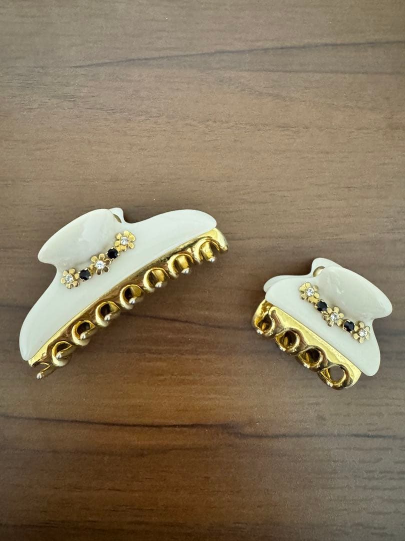 acca ヘアクリップ2個セット オフホワイト