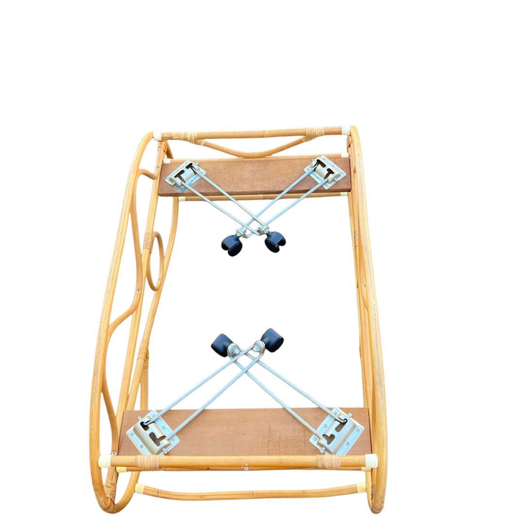 ✨籐かご　ラタン　ゆりかご　キャスター付き　ゆらゆら