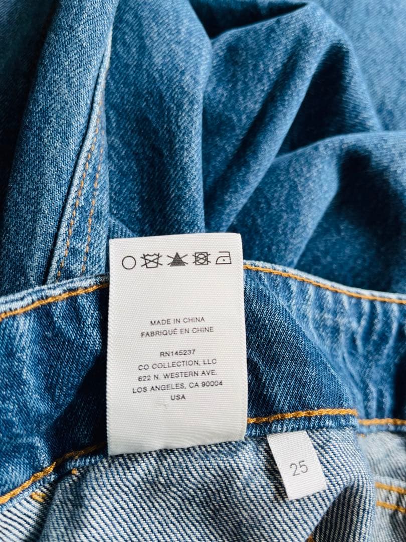 9万 新品 CO デニム　ハイウエスト パッチ バルーン デニム パンツ 25