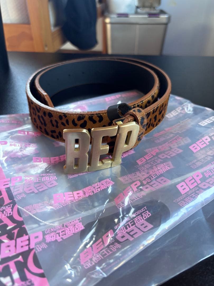 BLACKEYEPATCH ヒョウ柄レザーベルト