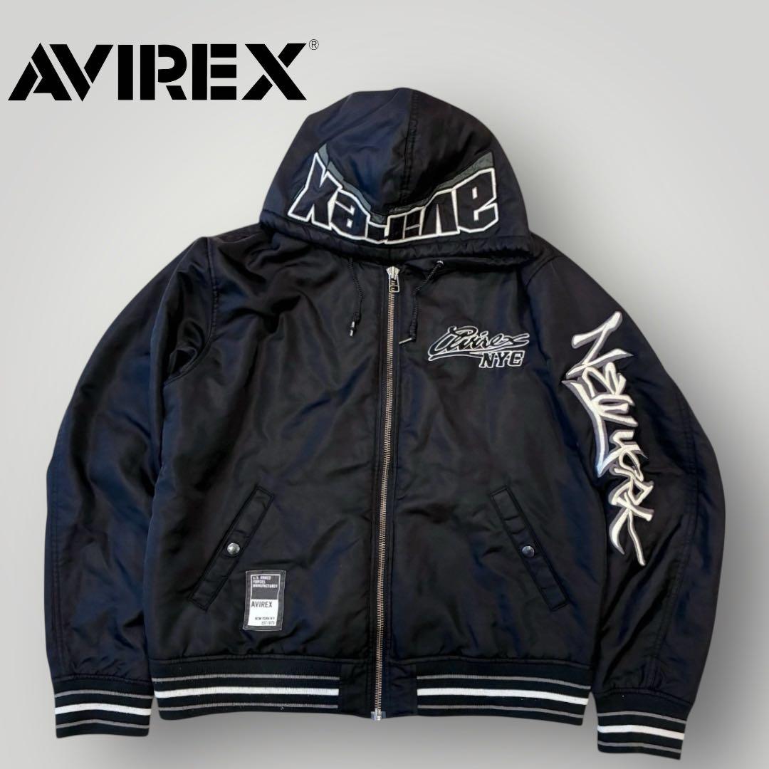 ジャケット・アウター AVIREX NEW YORK HOODED AWARD JACKET
