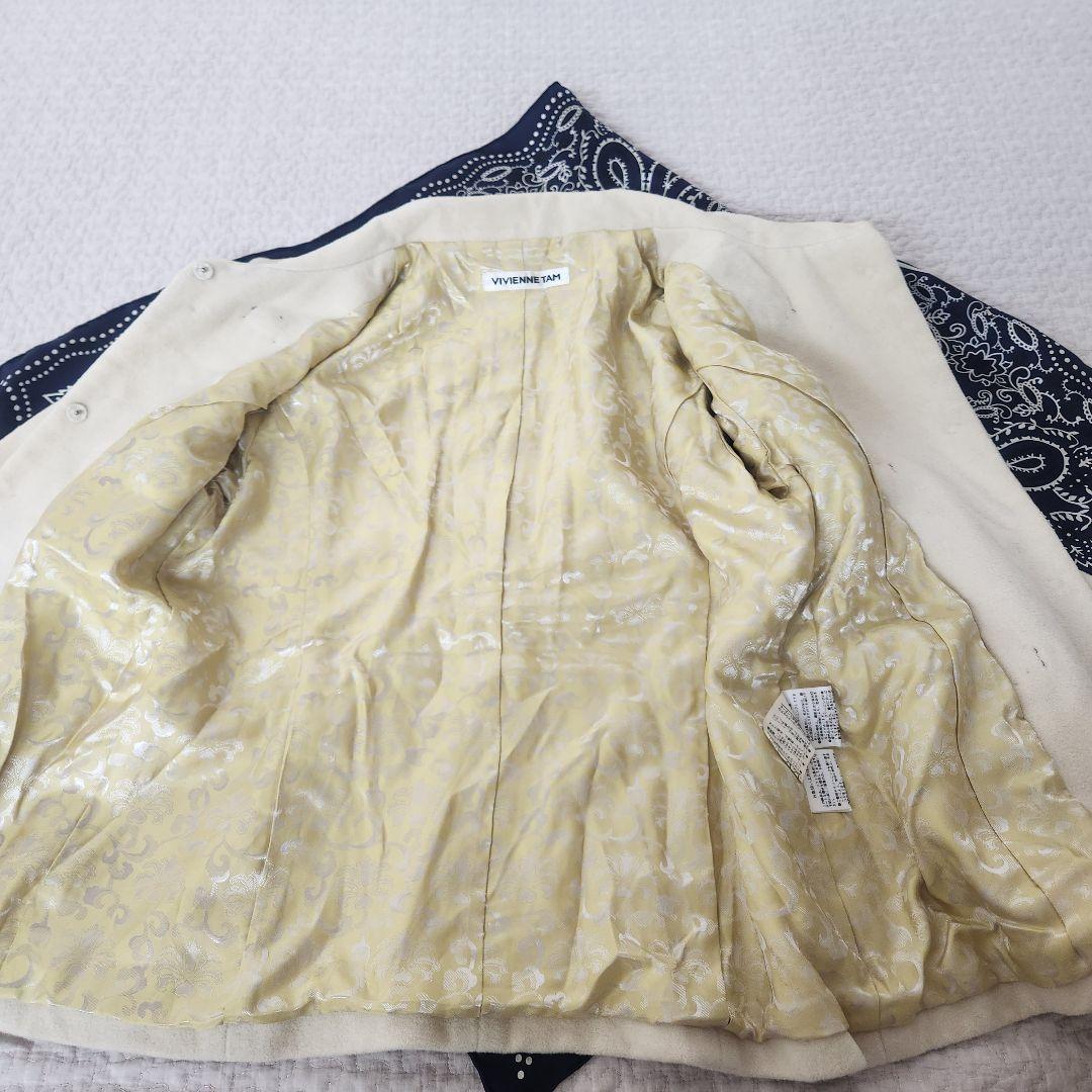 アンゴラ混★VIVIENNE TAM　ヴィヴィアンタム　チャイナボタン　コート