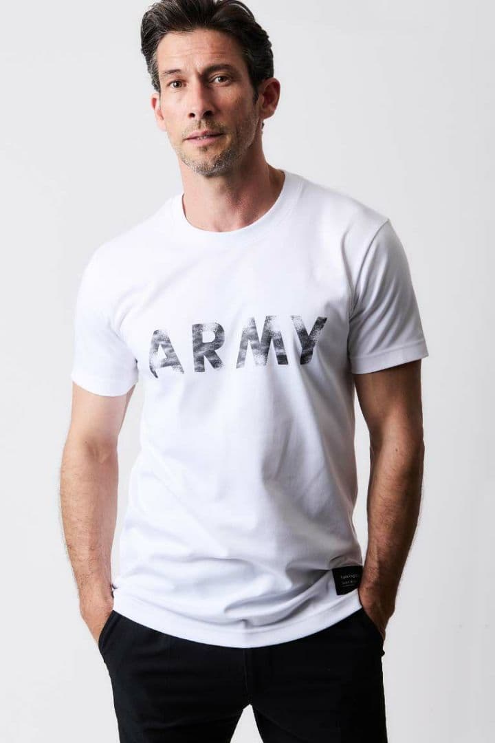 その他 1PIU1UGUALE3 VINTAGE LOGO ARMY T-SHIRT