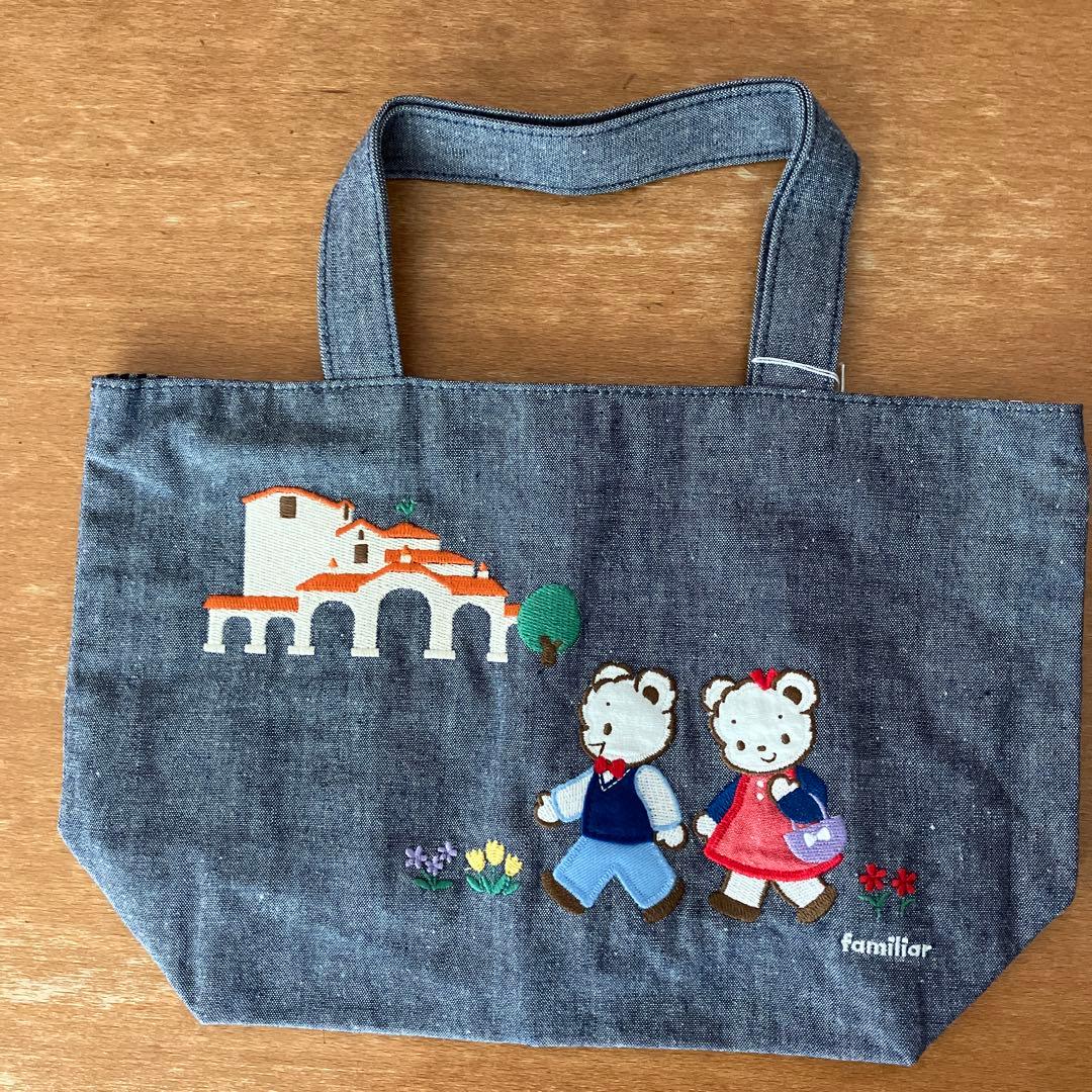 新品　限定品　ファミリア　familiar ×宝塚　コラボデニムバッグ