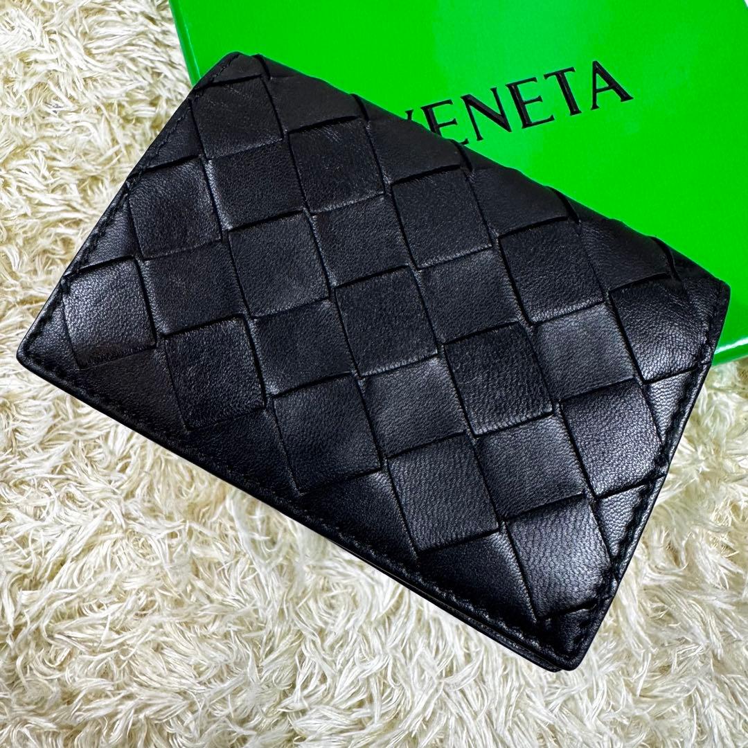 大人気✨ボッテガヴェネタ　名刺入れ　カードケース　マキシイントレチャート　黒