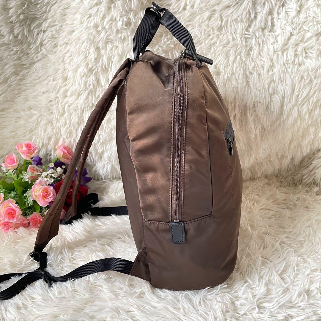 agnès b. アニエスベーナイロンリュックバックパックブラウン系