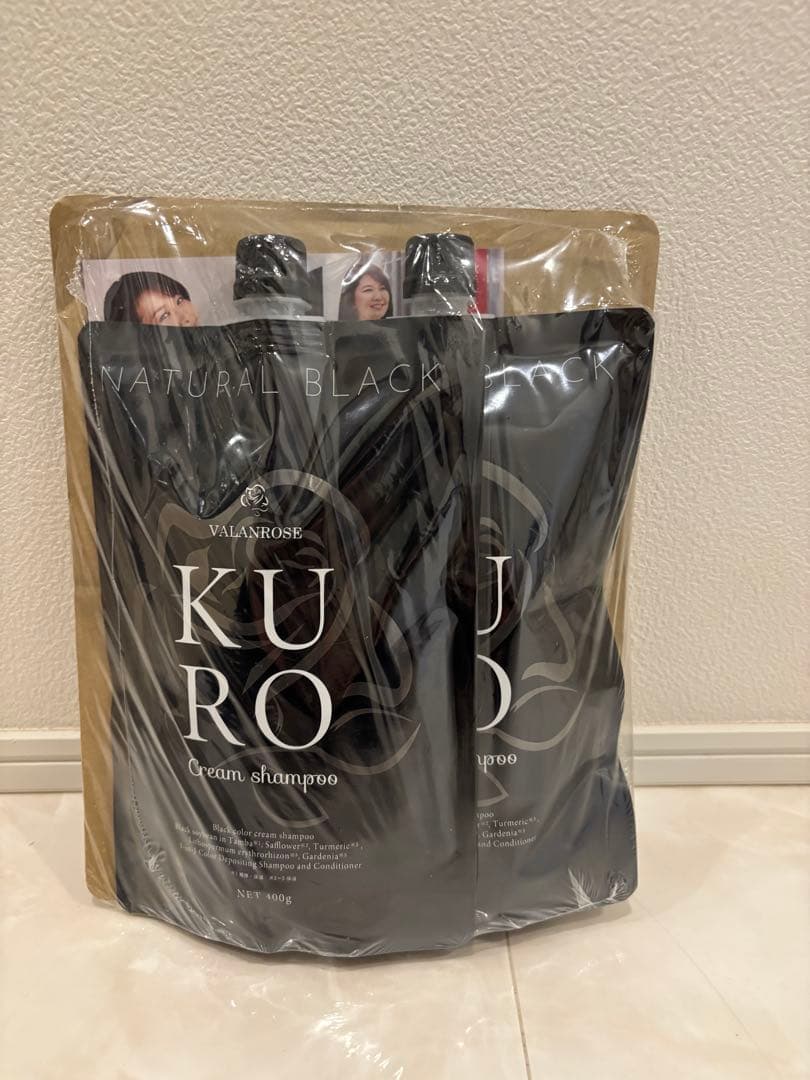 KURO クリームシャンプー ナチュラルブラック 2個セットバランローズ