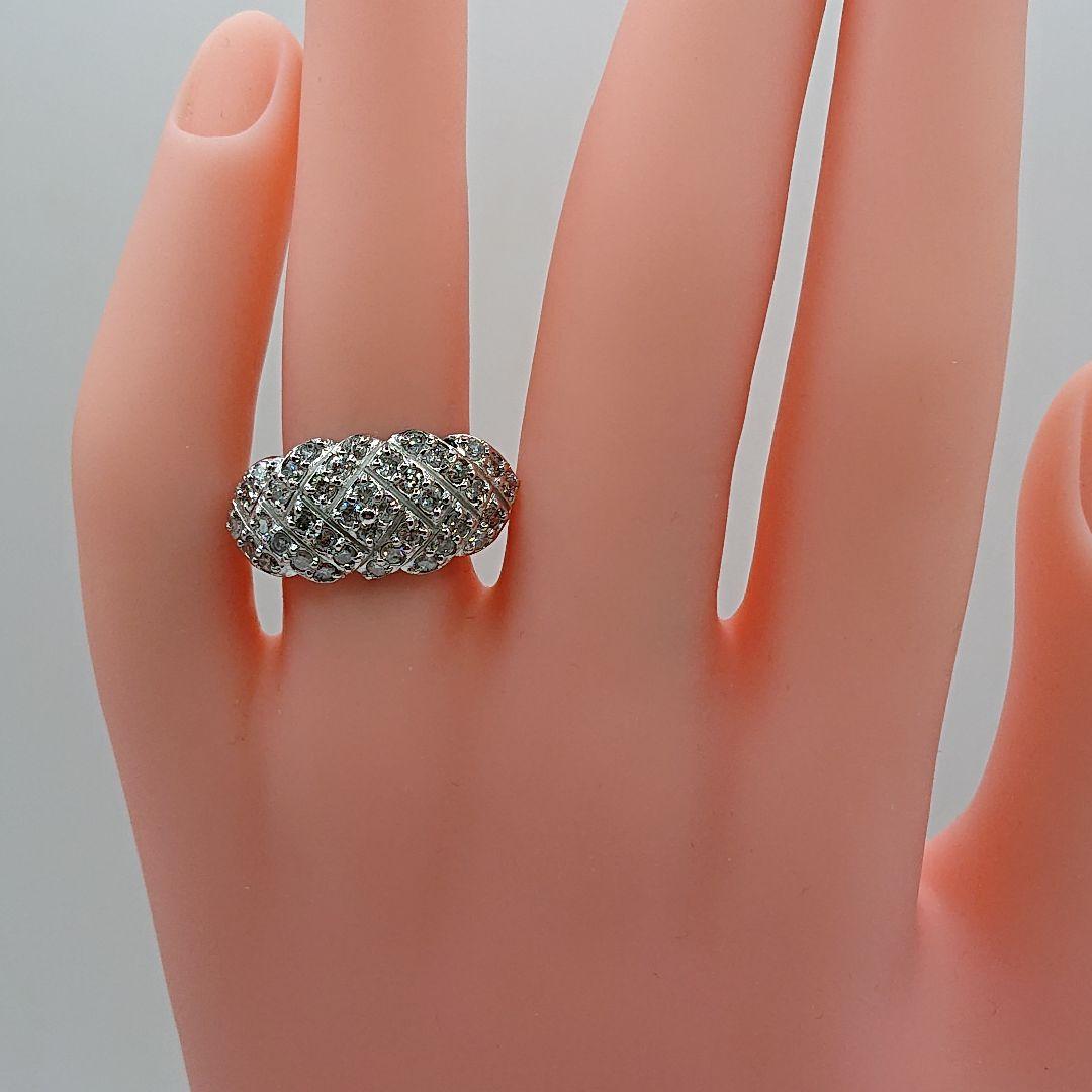 kariar様1カラット パヴェ風 天然ダイヤモンドリング プラチナ900