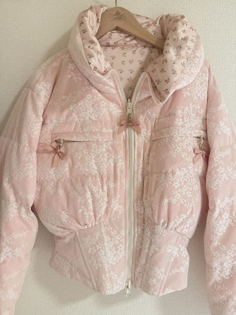 lace made レースメイド ピンクベリードーナツジャケット