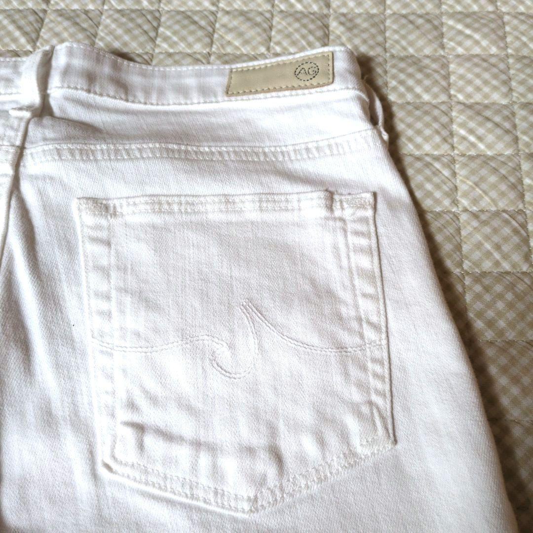 未使用品　AG♥THE PRIMA CROP スリムストレートデニム　白　26