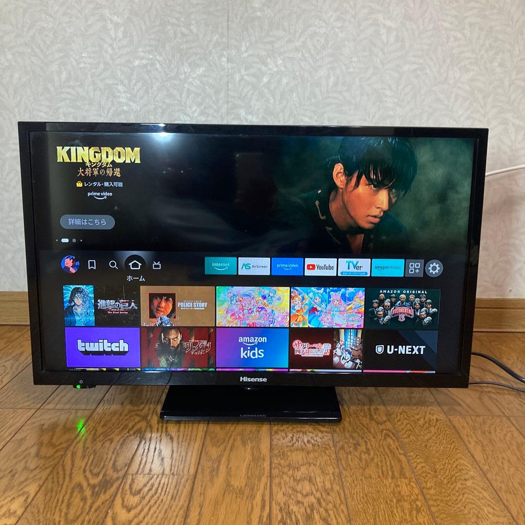 【美品】2020年製 Hisense 24型テレビ リモコン&カード付 送料込