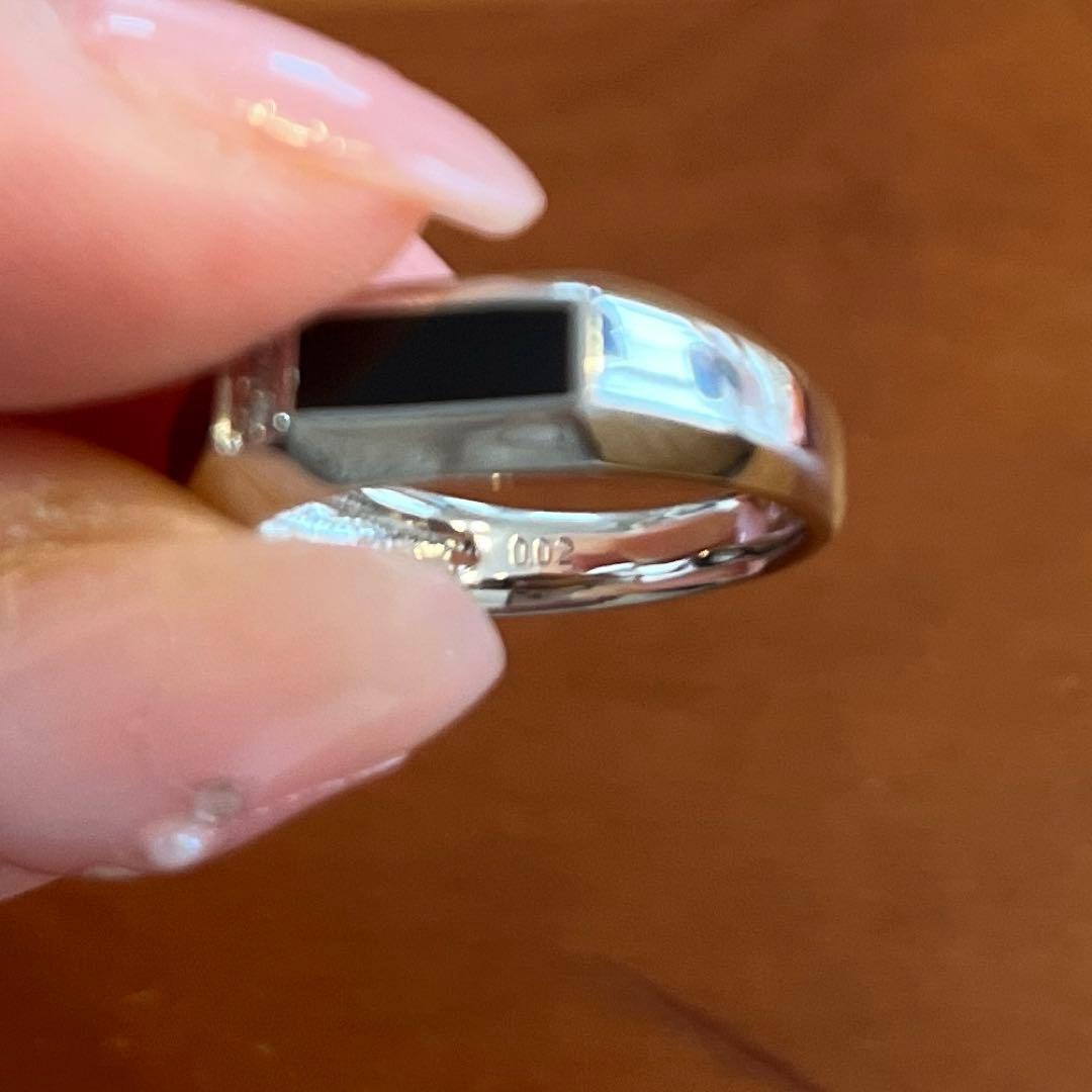 プラチナオニキスダイヤモンドリング　約12.5号