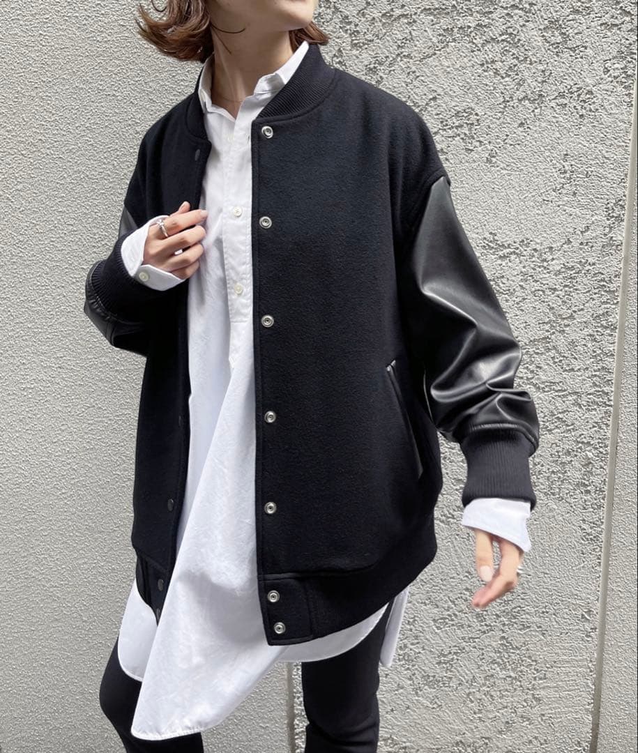 Spick & Span スタジアムジャンパー ブラック 38 M