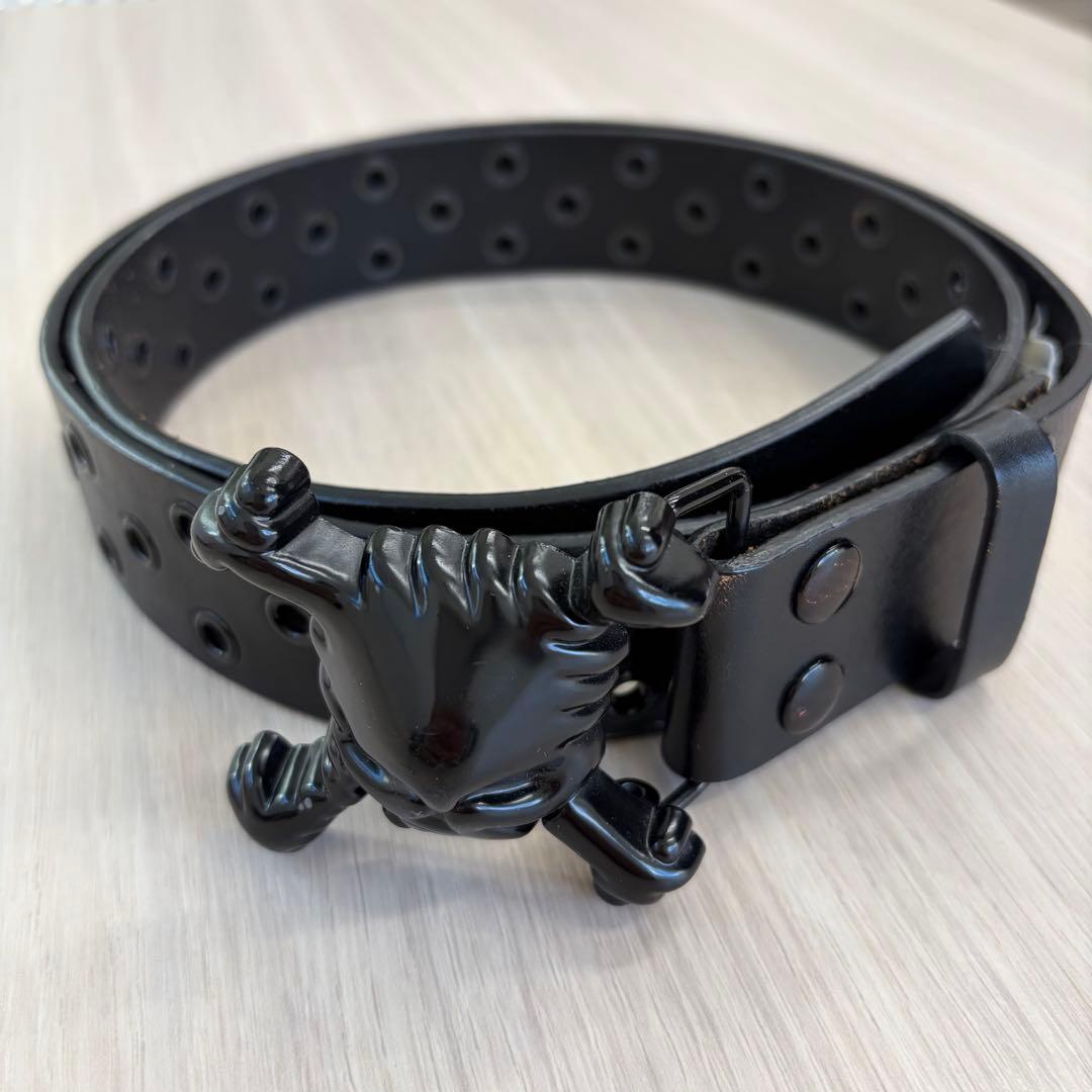 小物 oakley skull buckle belt