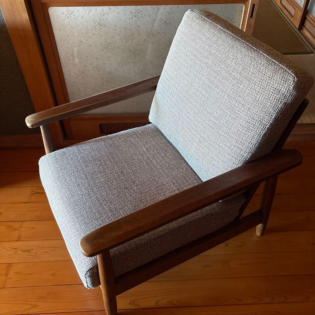 ※今月で処分します　大幅値下げ【座面カバー手洗い洗濯済み】1人掛けソファ グレー