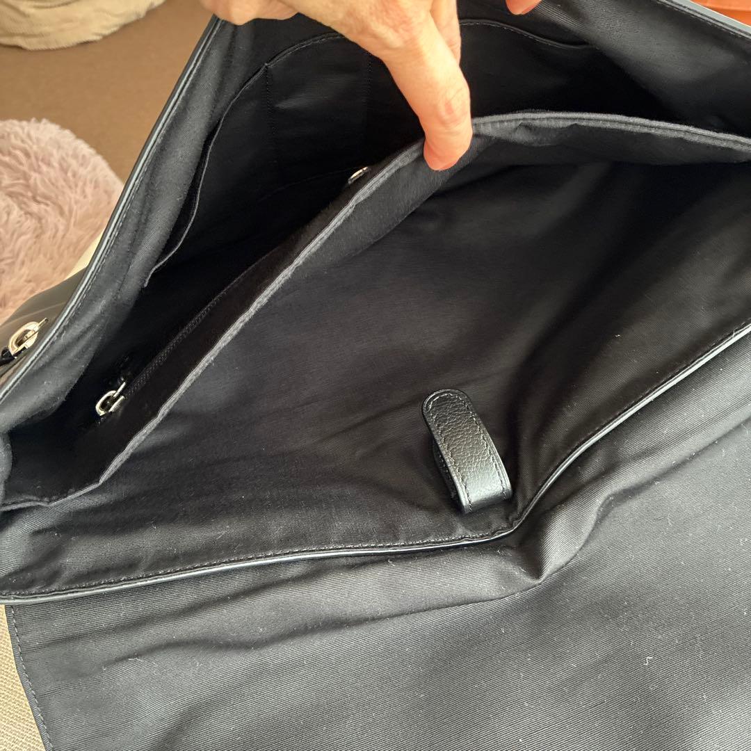 【スーパーマン】コーチ　ブラックレザーメッセンジャーバッグ　未使用