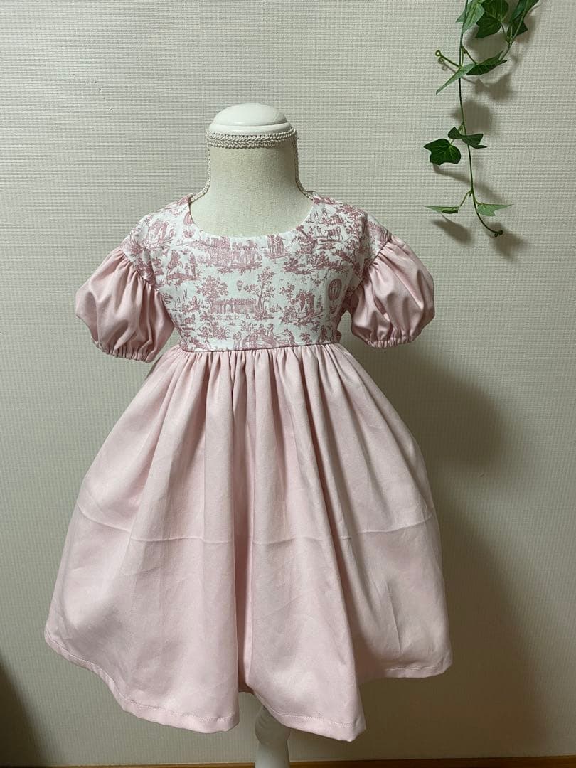 ハンドメイド　ウエストギャザーワンピース　90cm 2着