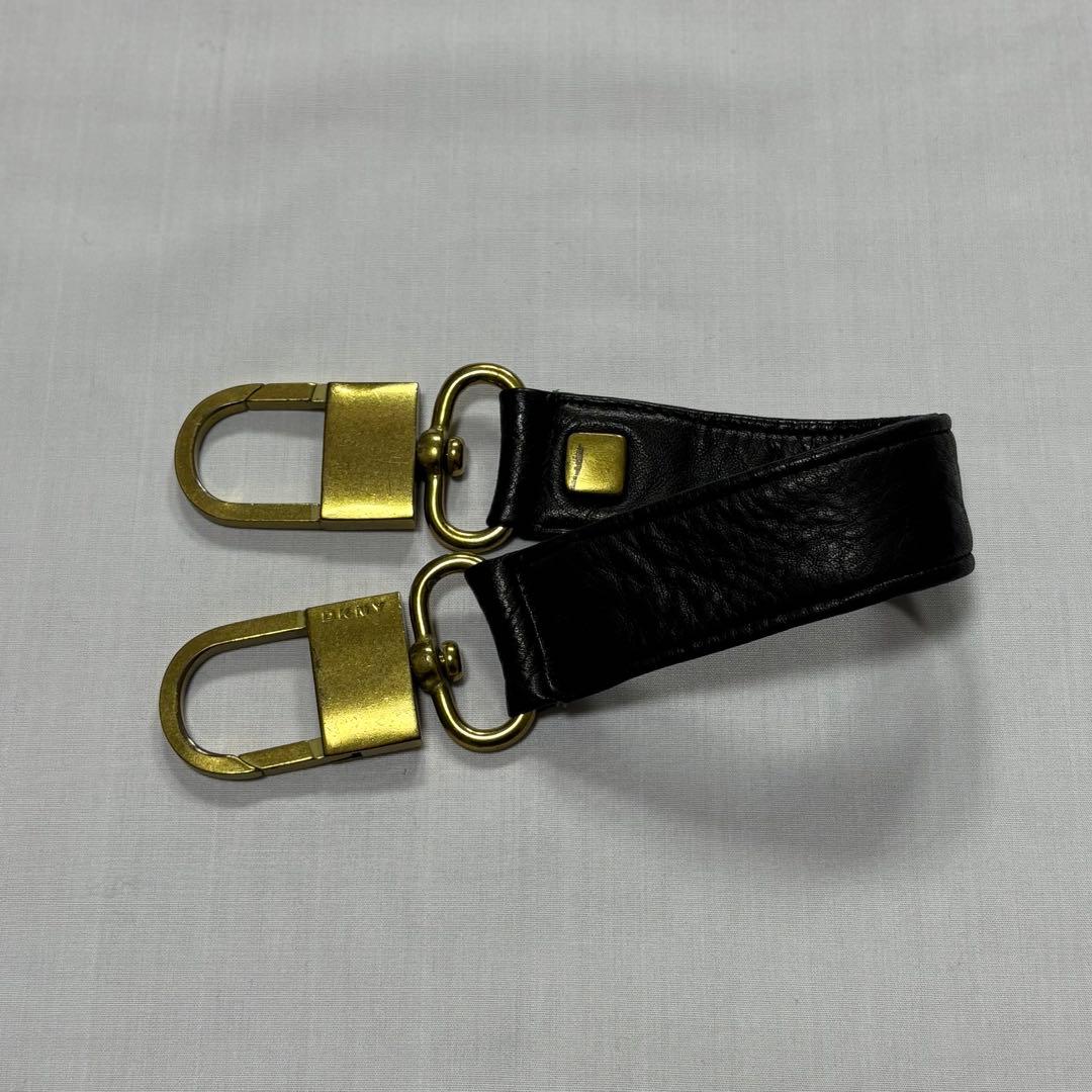【希少】90s DKNYレザーウエストポーチ アンティークゴールド金具 スクエア
