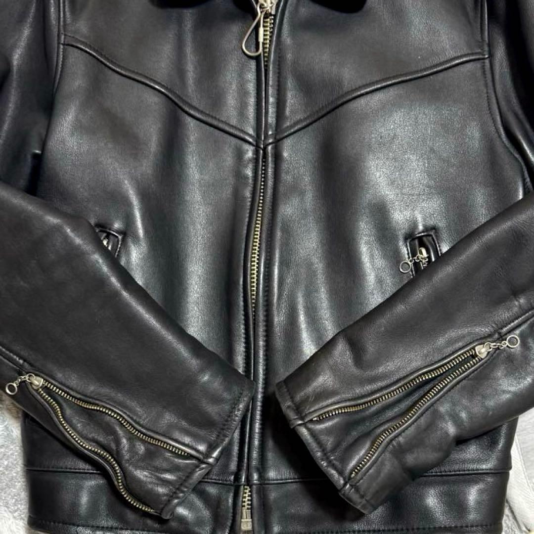 ハーレーダビッドソン レザージャケット シングルライダース　L ブラック 人気