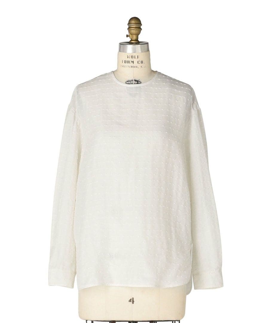 お値下げ＊ Drawer ネップノーカラーブラウス　38