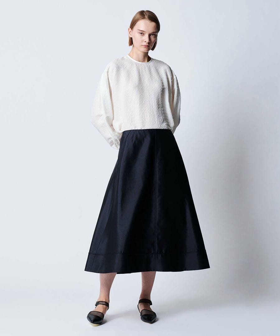 お値下げ＊ Drawer ネップノーカラーブラウス　38