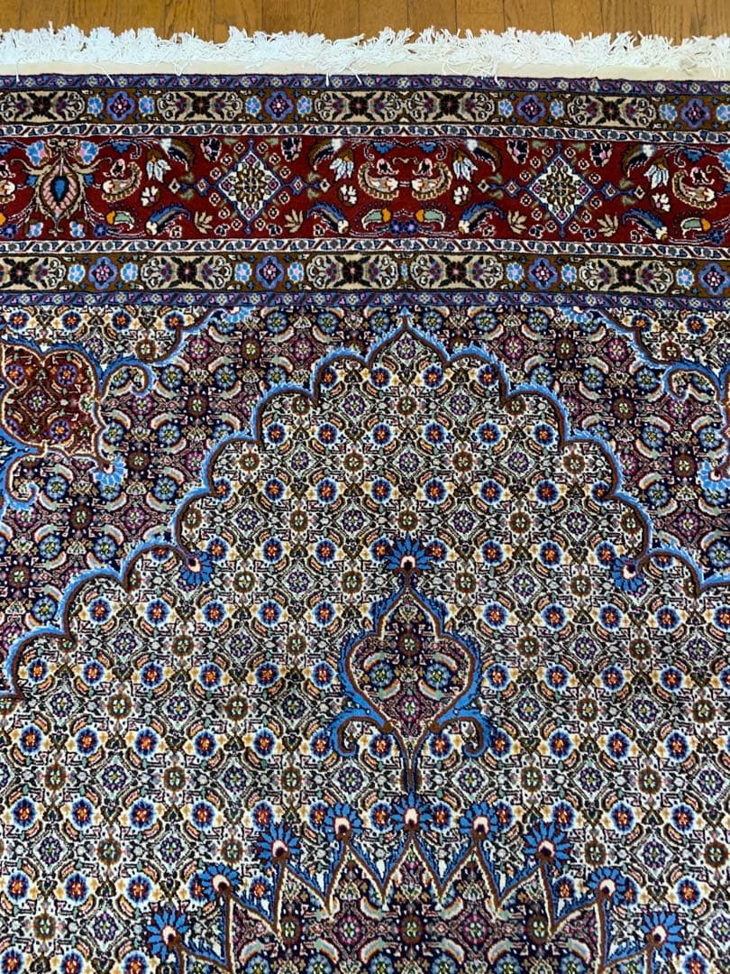 送料込み！　ペルシャ絨毯 イラン シルク 307×197