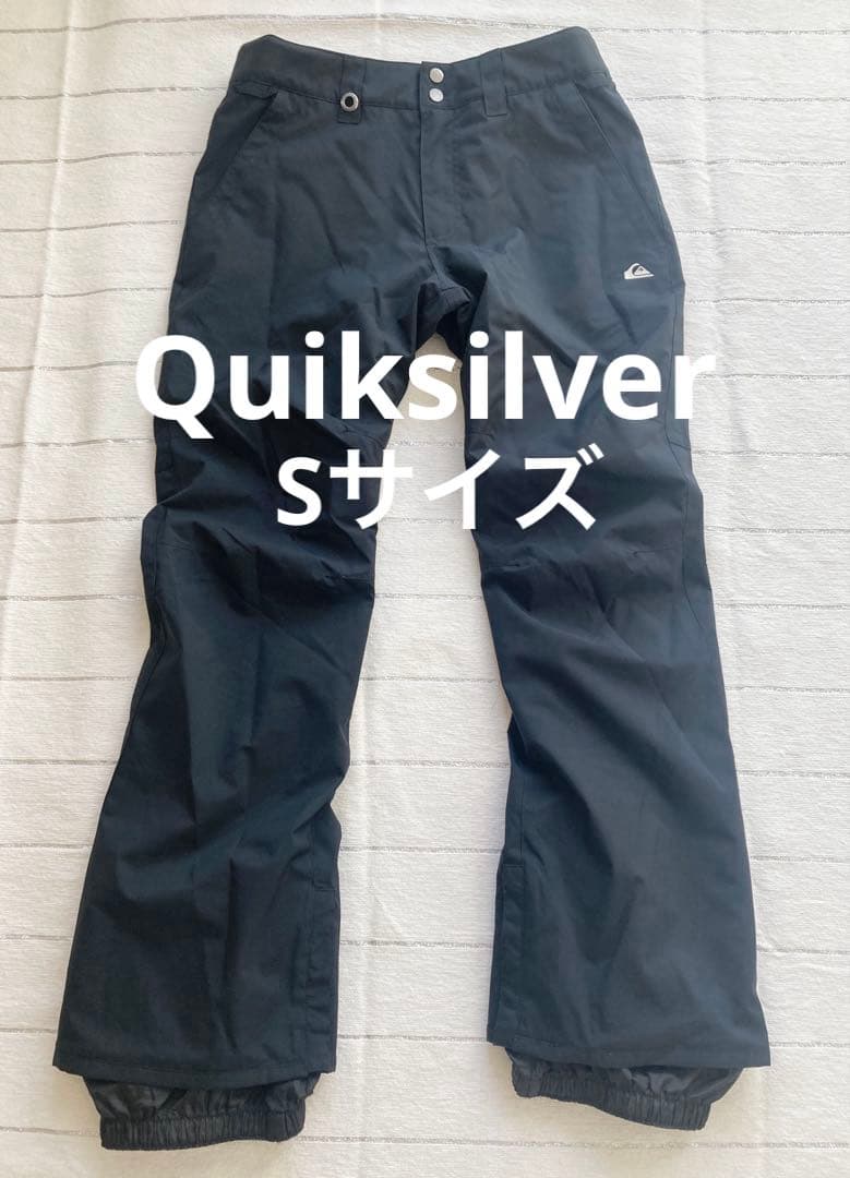 未使用に近い⭐︎クイックシルバー、スノーボードパンツ、スノボウェア、黒、Sサイズ、