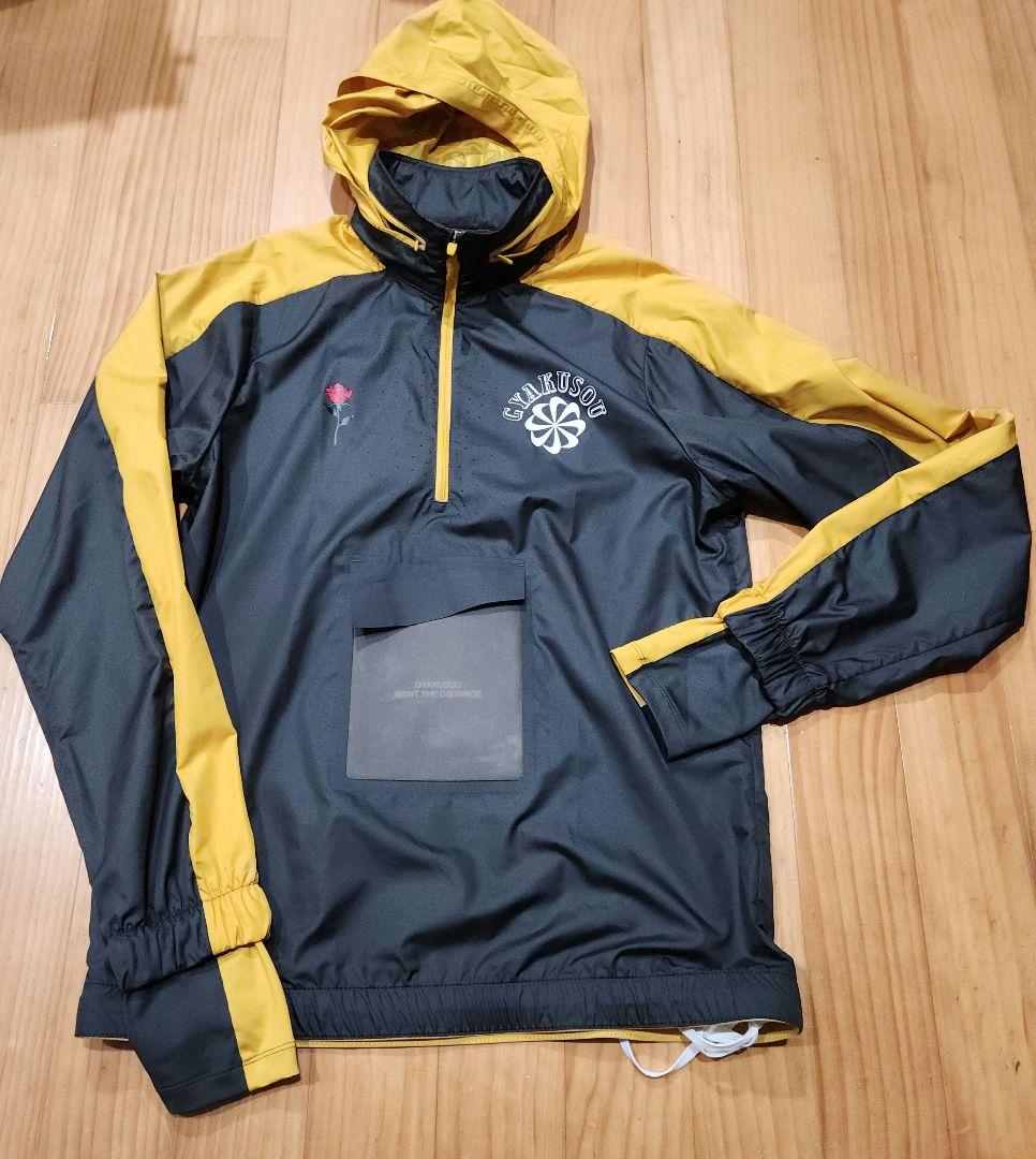 m*t様 GYAKUSOU フード付きウィンドブレーカー 黒/黄