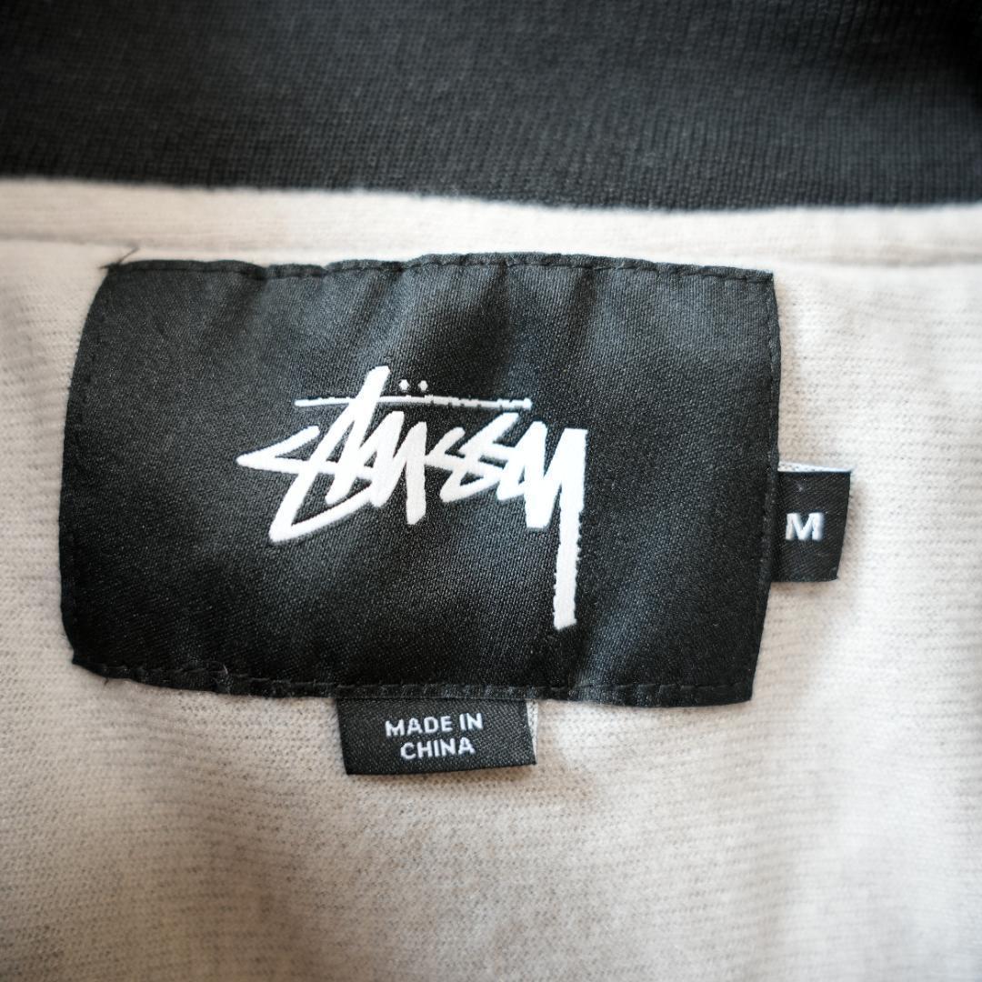 【美品】STUSSY　ステューシー　刺繍ロゴナイロンスタジャン　Mサイズ　黒