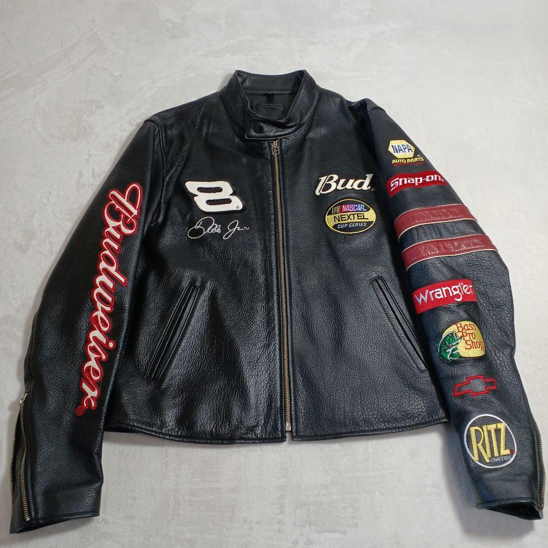 k*様 美品 Wilsons NASCARレーシング、ライダースジャケット　黒