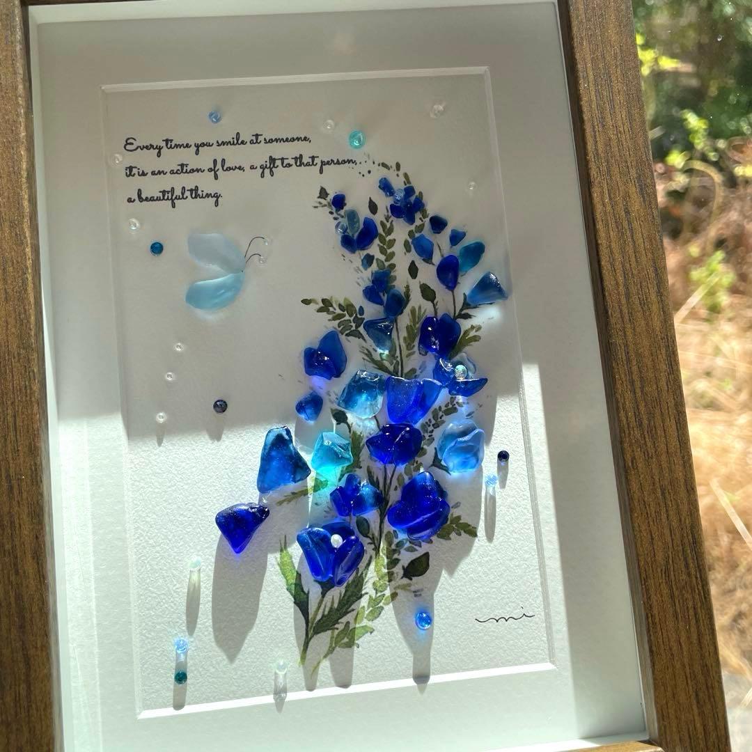 シーグラスアート　葵〜美しく〜