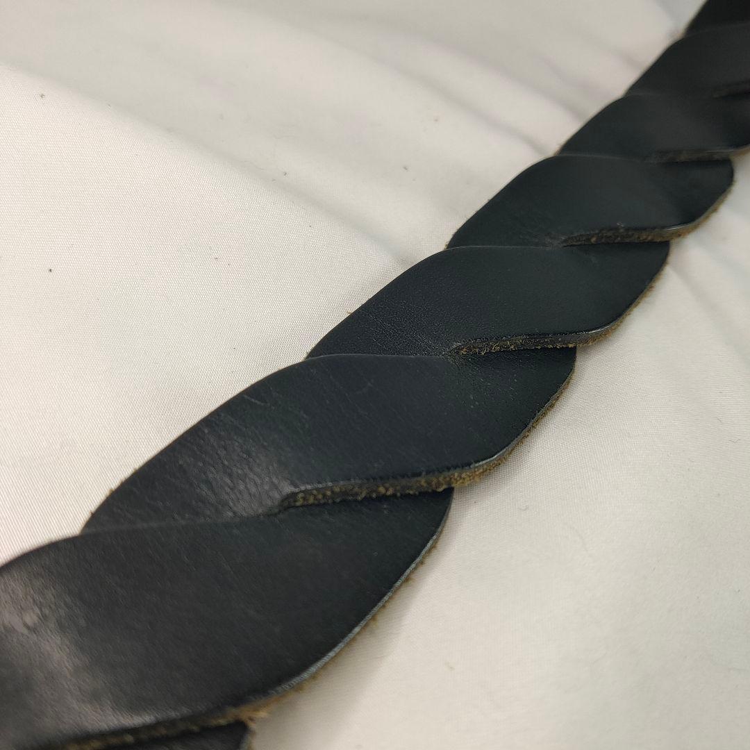 Vivienne Westwood ブラック レザー ベルト オーブバックル