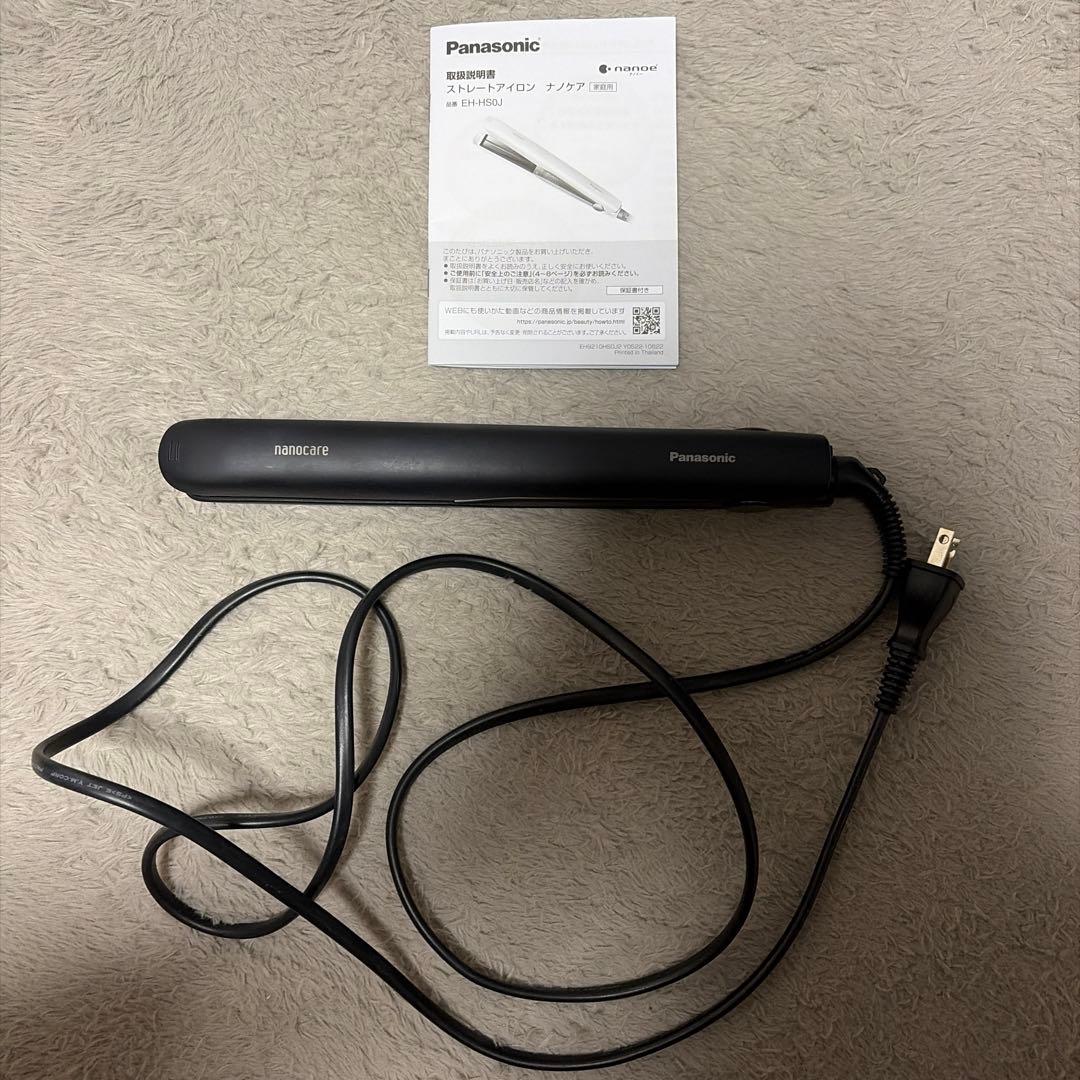 Panasonic ストレートアイロン　ナノケア　EH-HS0J ブラック