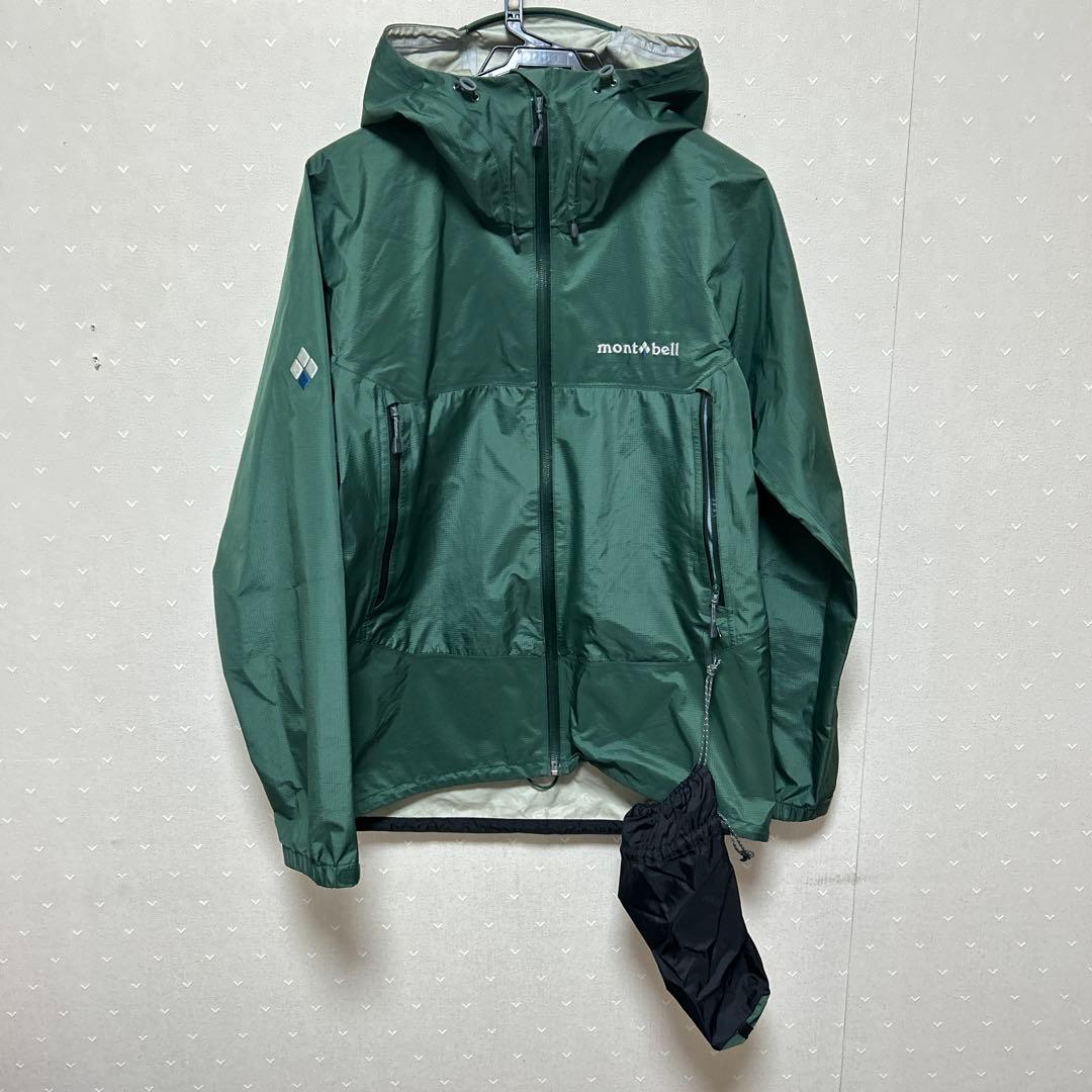 モンベル　レインダンサージャケット M グリーンスタッフバッグ付き1128618