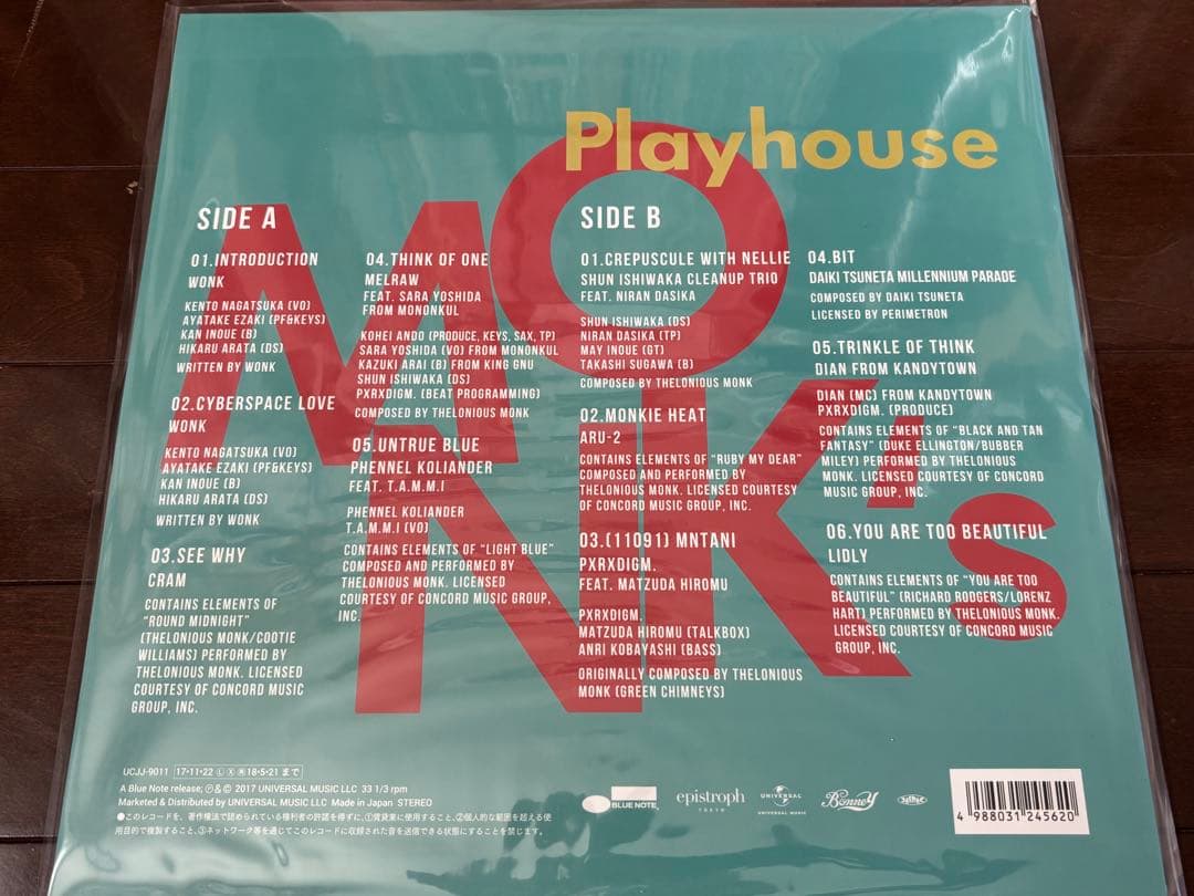 MONK's Playhouse◾️WONK◾️レコード◾️美品