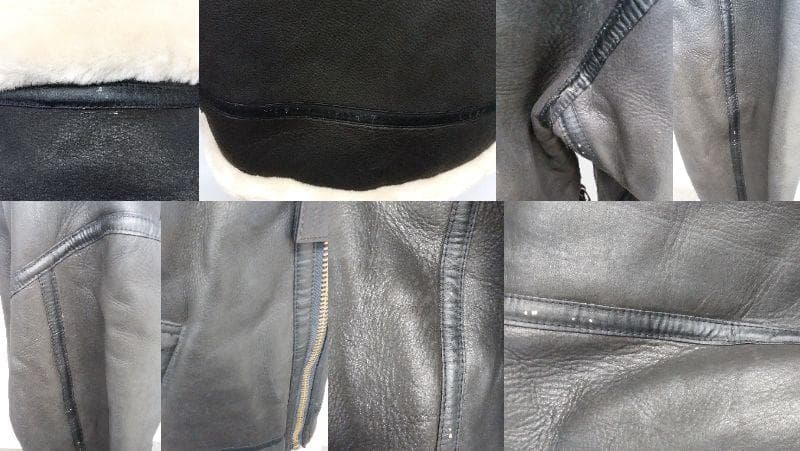 BOSS　コーヒー 　2000年　限定　本革　レザー 　ムートン　ジャケット