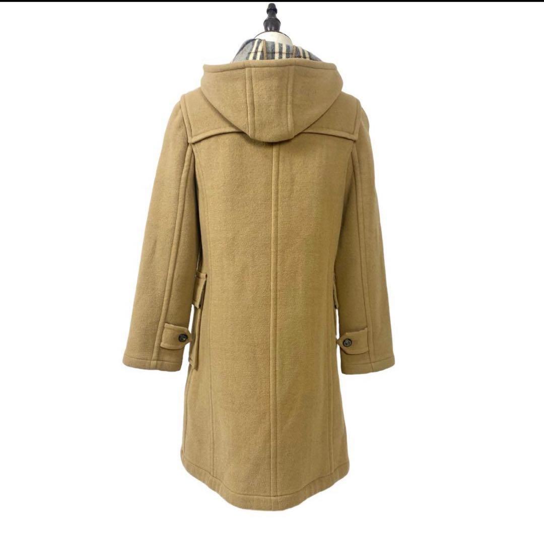 【値引き】バーバリーブルーレーベル ダッフルコート キャメル ノバチェック Ｌ