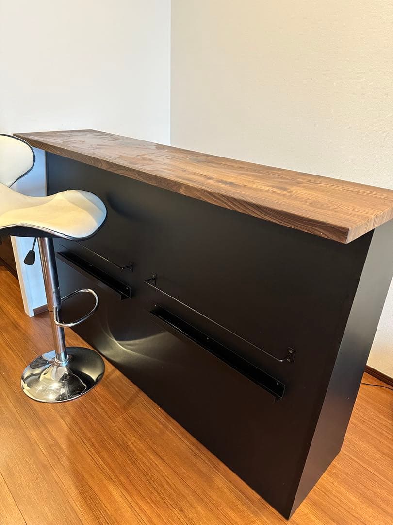 カウンター　北欧　カフェ　完成品 幅170 キッチンカウンター キッチン収納 黒