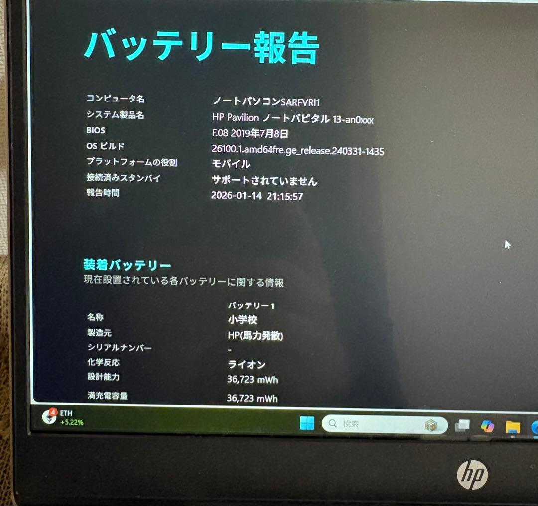 Windowsノート本体 HP Pavilion Laptop 13-an0054TU