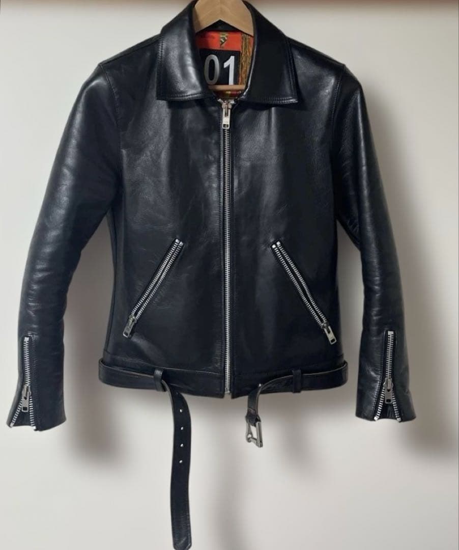 貴重 VALLET02HS ベジタン 馬革ライダース シルクライナー 茶芯