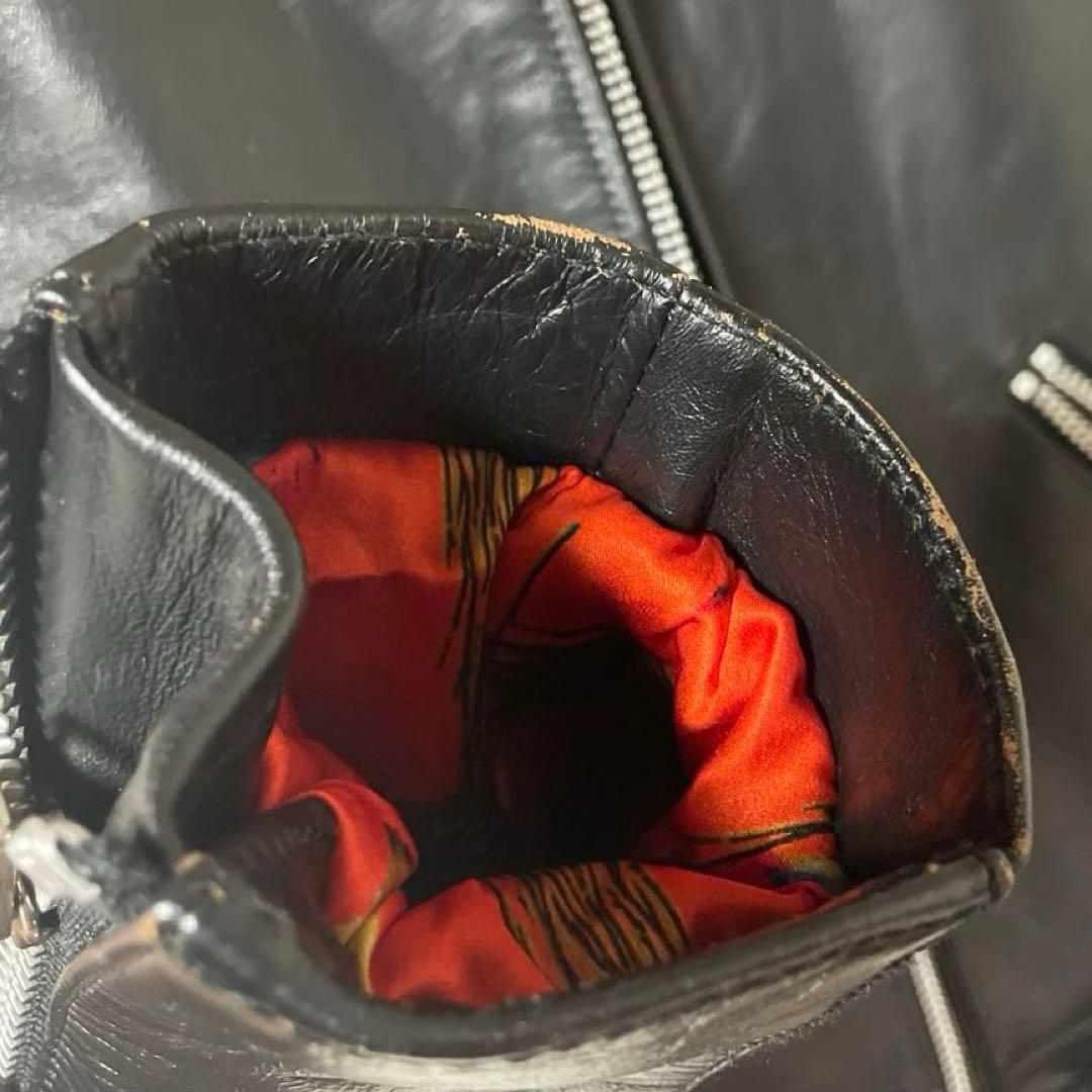 貴重 VALLET02HS ベジタン 馬革ライダース シルクライナー 茶芯