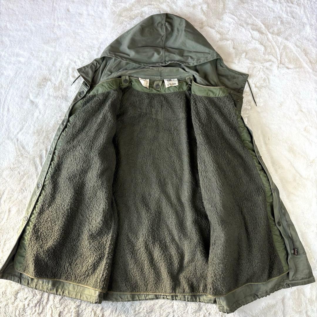 70s フランス軍　実物　XL モッズコート￼ ミリタリージャケット　M64 緑