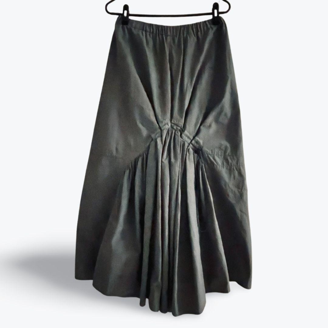 スカート nagonstans asymmetry drawstring skirt M